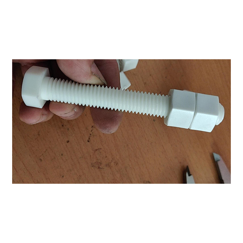 PP螺丝耐酸碱外六角白色各种规格聚丙烯螺栓螺母