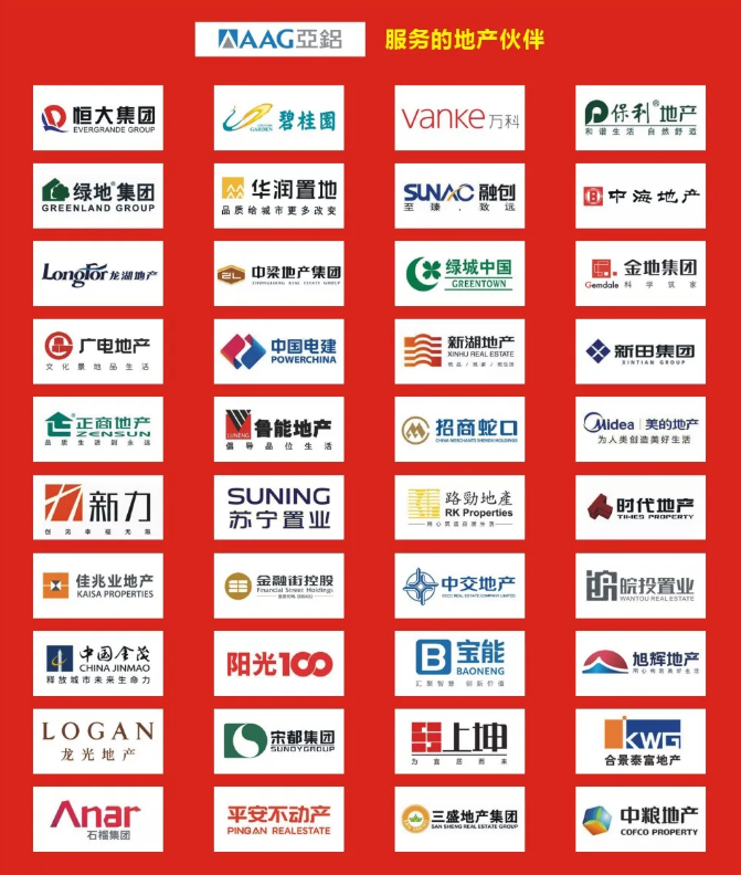 AAG亚铝蝉联“2020年中国房地产开发企业500强•首选型材供应商”
